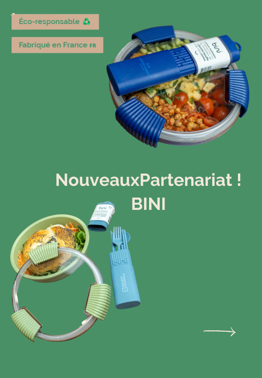Partenariat avec la marque BINI : Des couverts et lunch box réutilisables