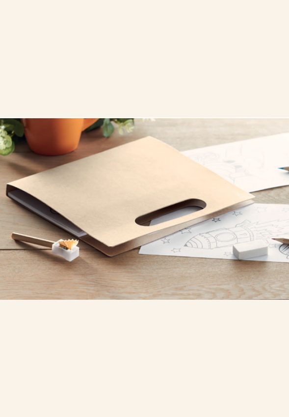 Set de coloriage enfants en papier recyclé Pimto