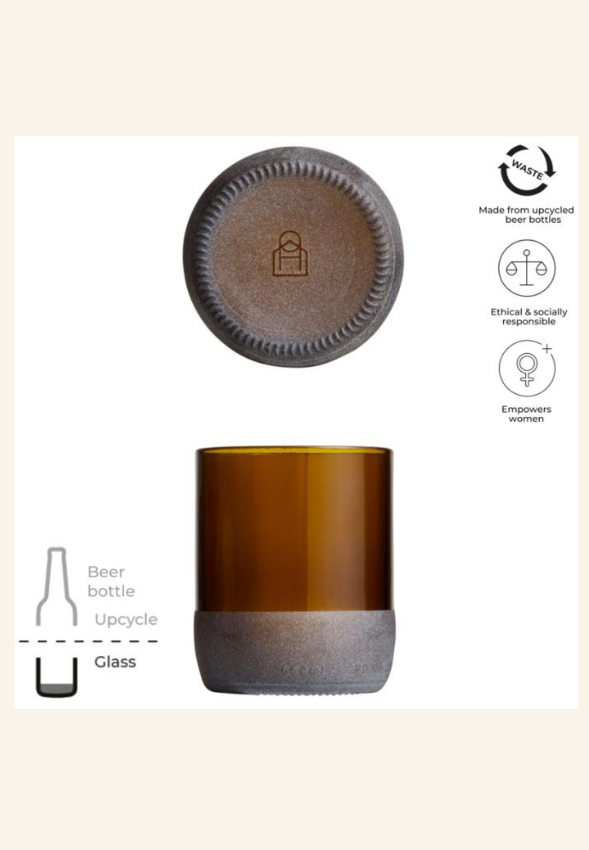 Ensemble de 2 verres à biéres Marron Originalhome