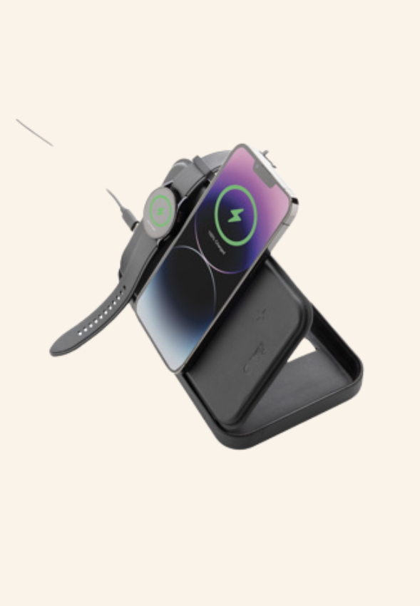 Étui de voyage avec chargeur 3 en 1 Valéric