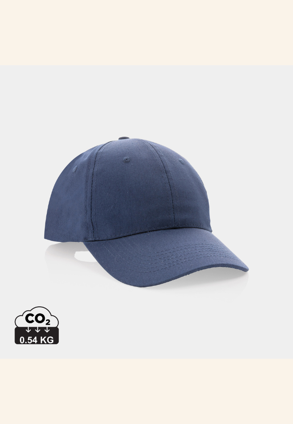 Casquette 6 panneaux en coton recyclé 190gr Maïlora
