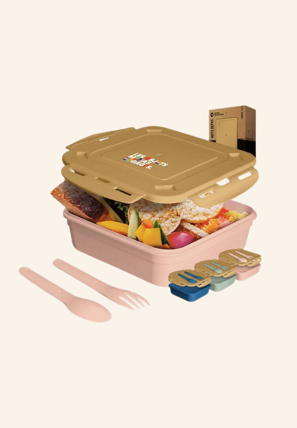 BOITE REPAS 1.2 L AVEC COUVERCLE, CUILLERE ET FOURCHETTE