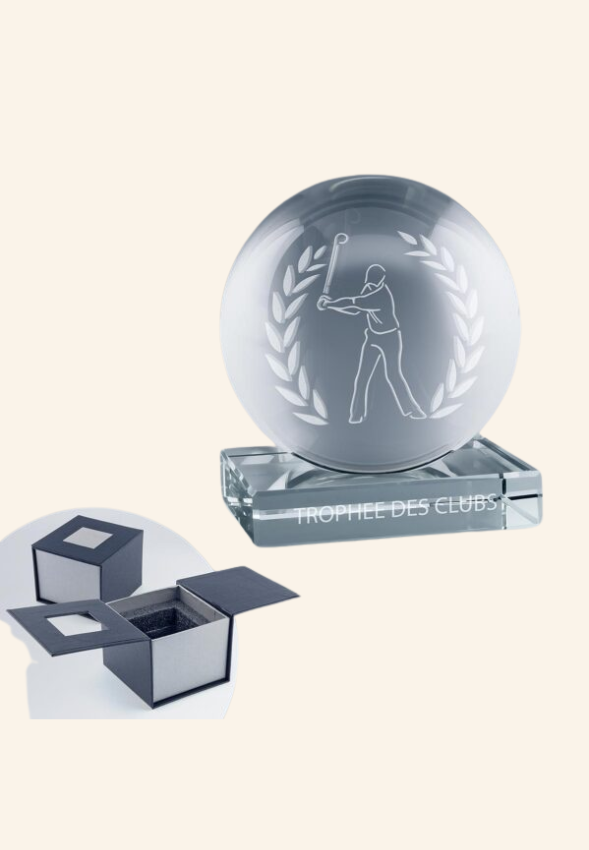 Trophée Sphère sur Socle de Verre Lysandreau