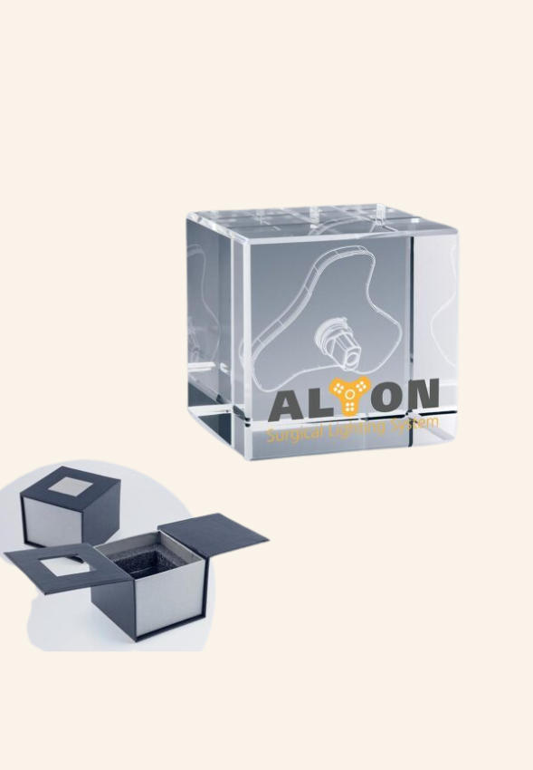 Trophée Cube en Verre à Personnaliser 4 cm Thémir