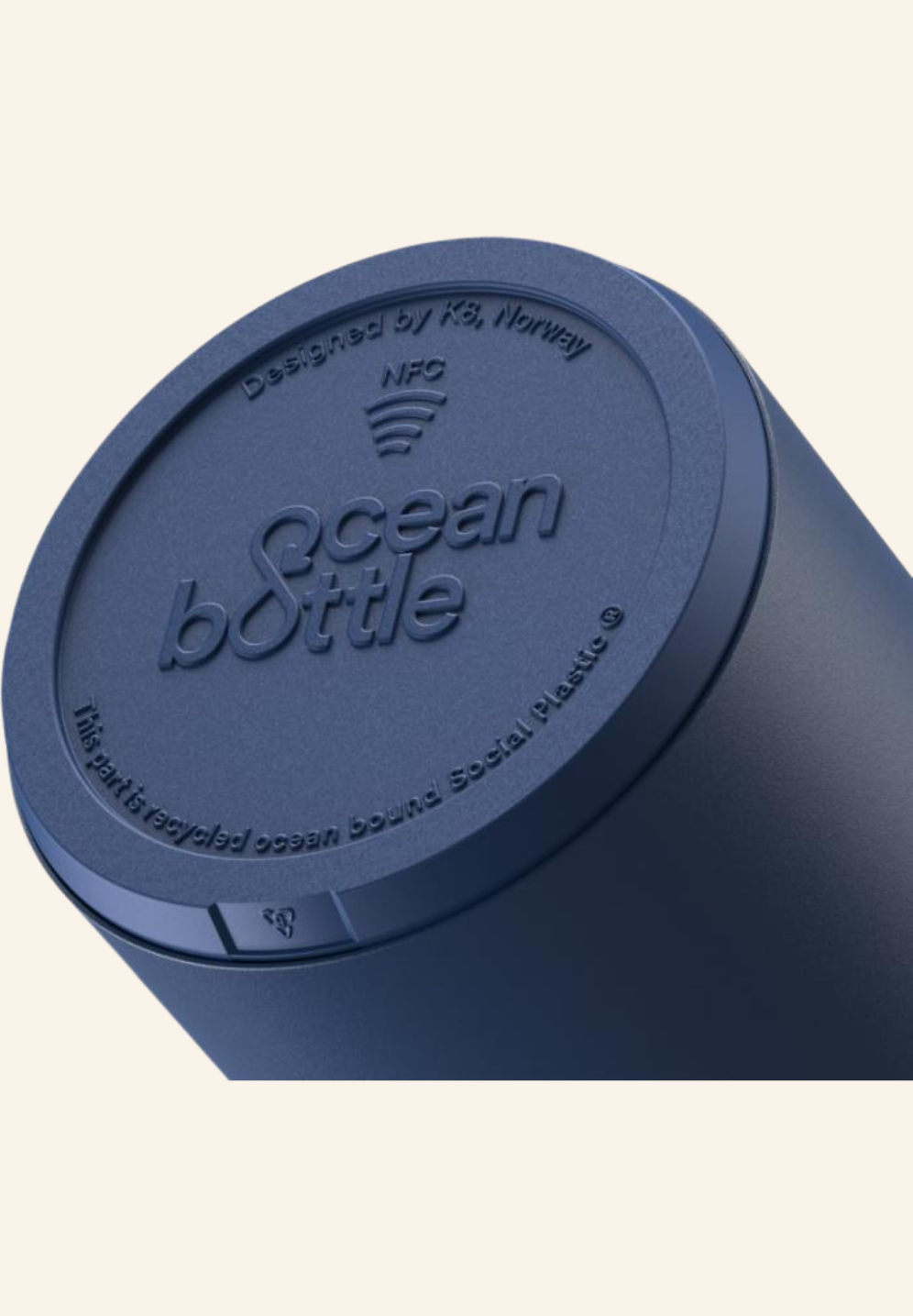 Bouteille Ocean Bottle isotherme en inoxydable recyclé 750 ml Bleu Océan