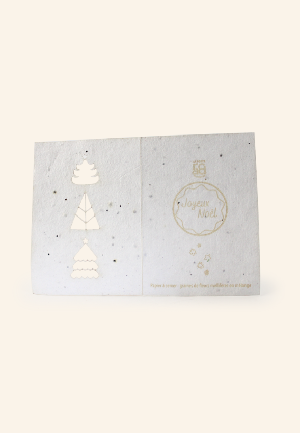 Carte de vœux Carte papier graines laser Avelise