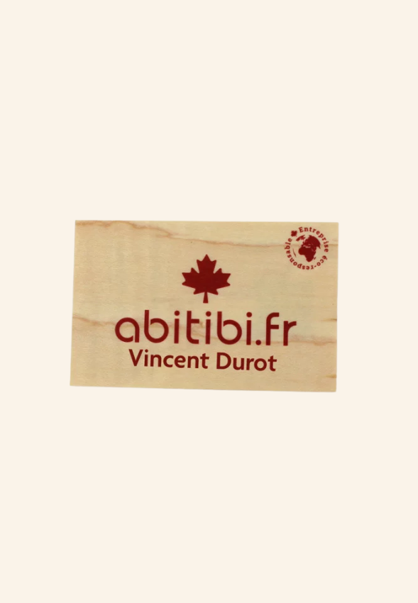 Badge en bois Terra