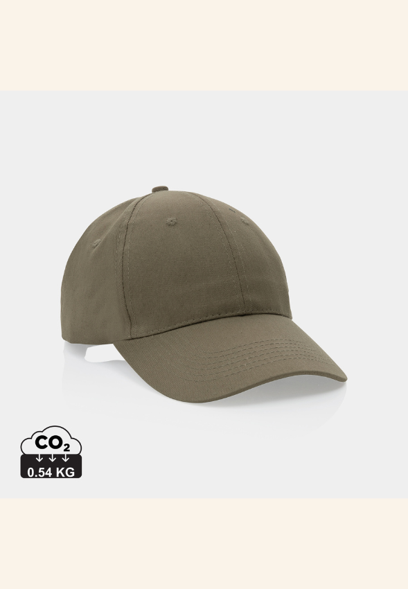 Casquette 6 panneaux en coton recyclé 190gr Maïlora