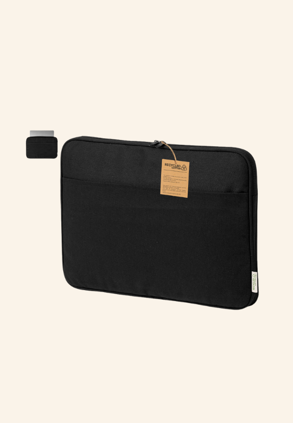 Pochette ordinateur 14 pouces en coton recyclé Caliste