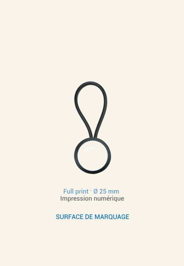 Porte-clé rond 25mm KeyRound