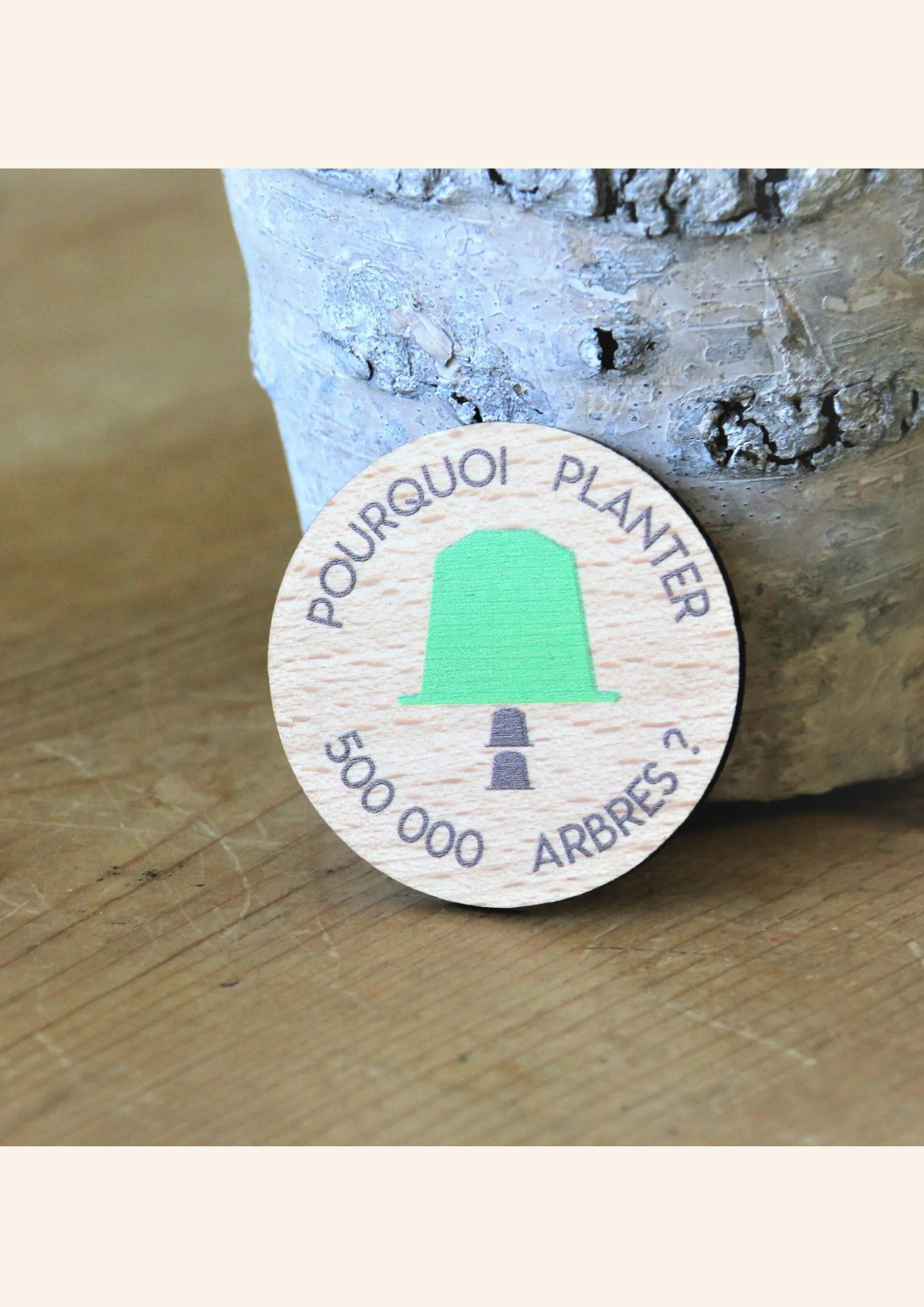 Badge Rond en bois Yoshi