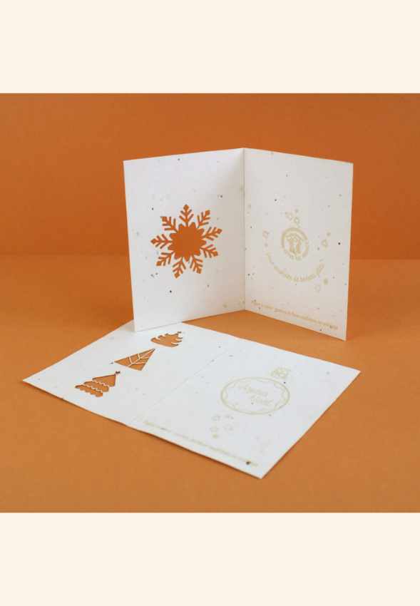 Carte de vœux Carte papier graines laser Avelise