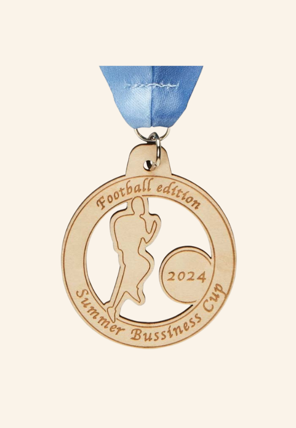 Médaille en bois de forme personnalisée BOlt