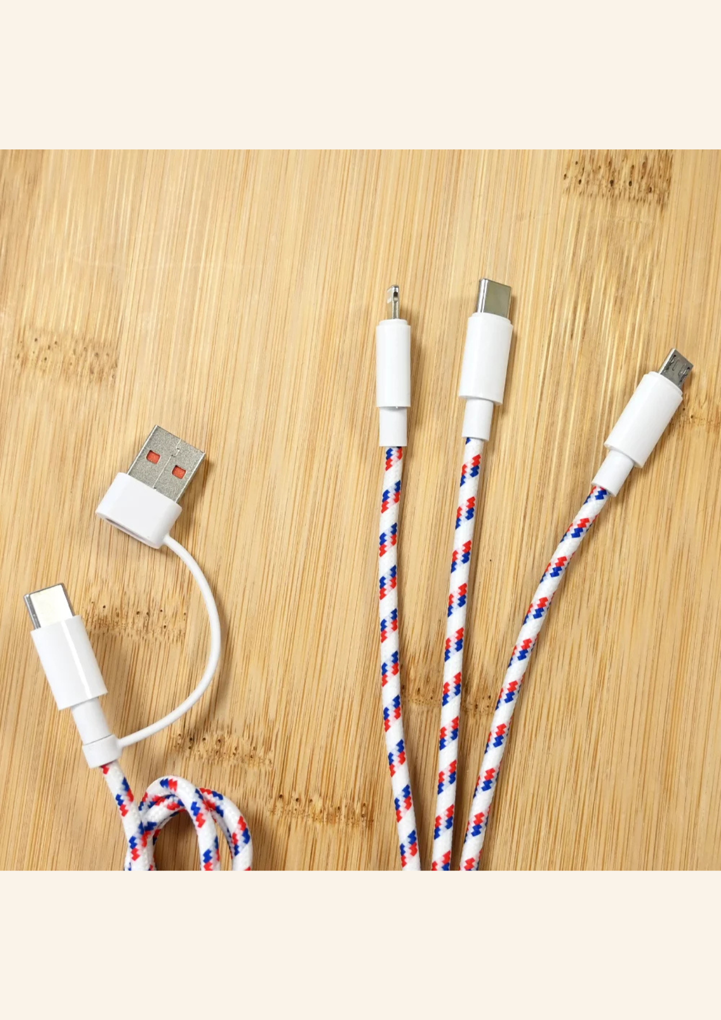 Câble USB multicâble français 5 en 1 et Fast charge 20W Alexy