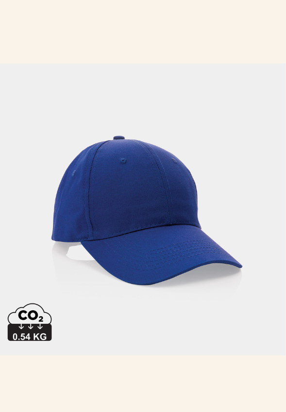 Casquette 6 panneaux en coton recyclé 190gr Maïlora