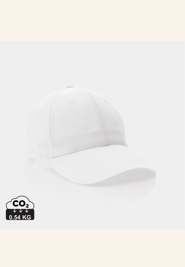Casquette 6 panneaux en coton recyclé 190gr Maïlora