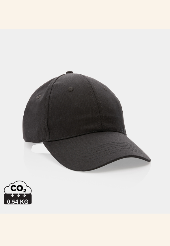 Casquette 6 panneaux en coton recyclé 190gr Maïlora