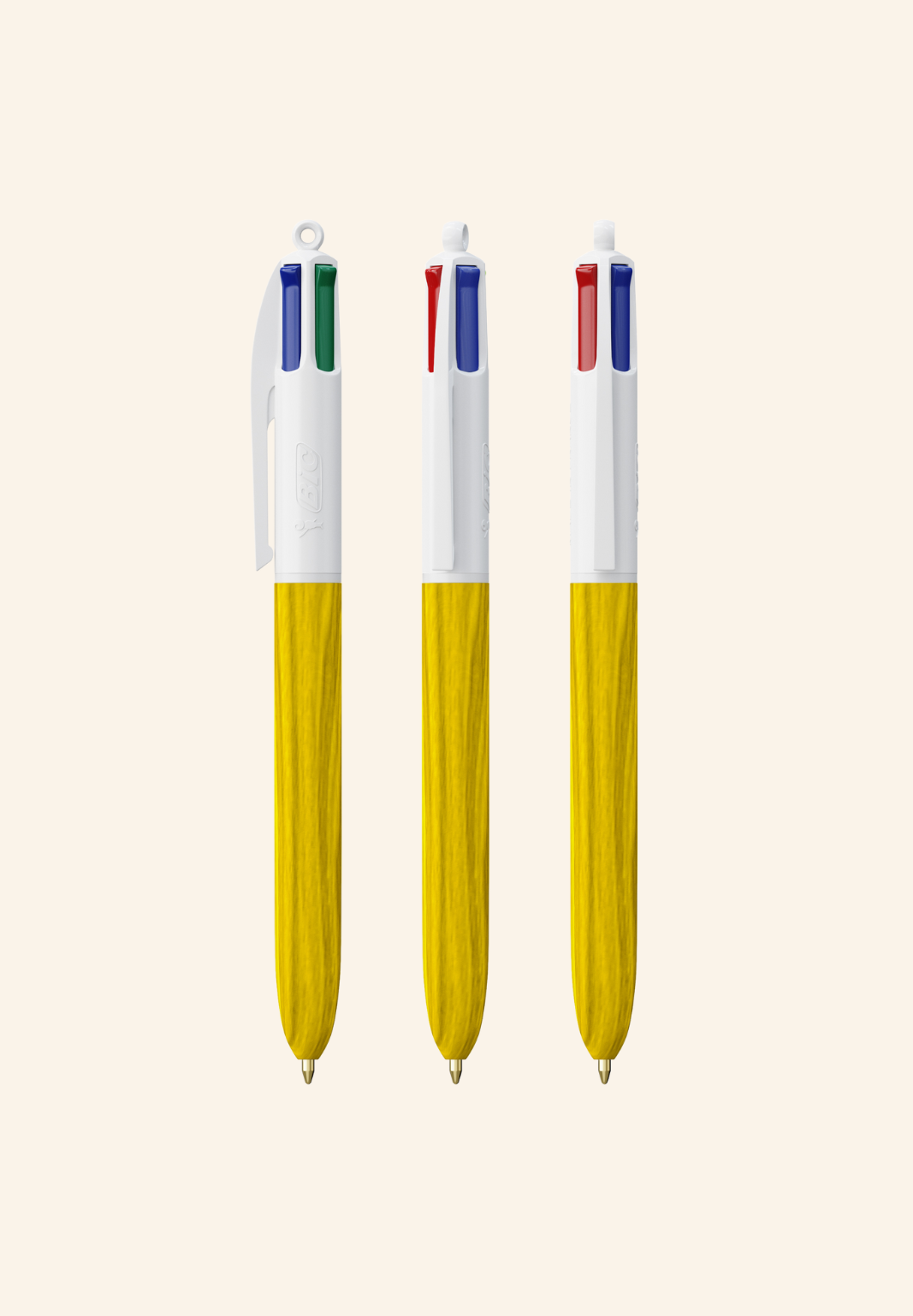 Stylo BIC 4 couleurs Waren Wood Style