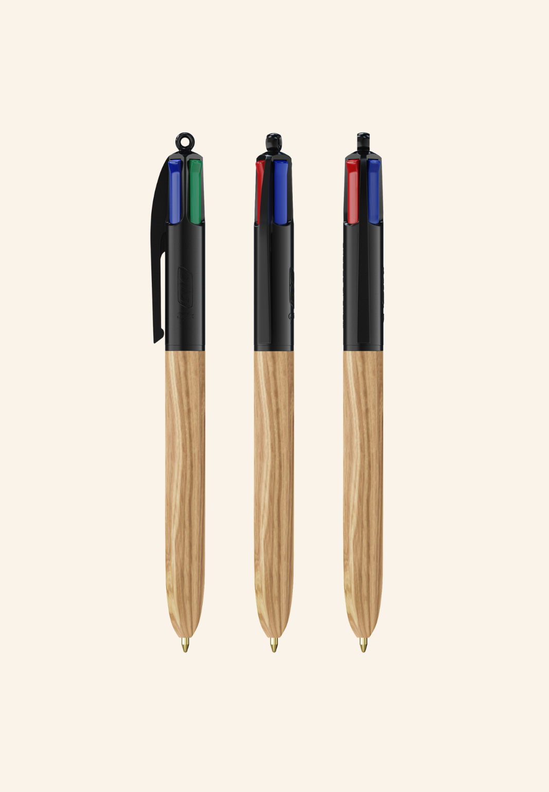 Stylo BIC 4 couleurs Waren Wood Style
