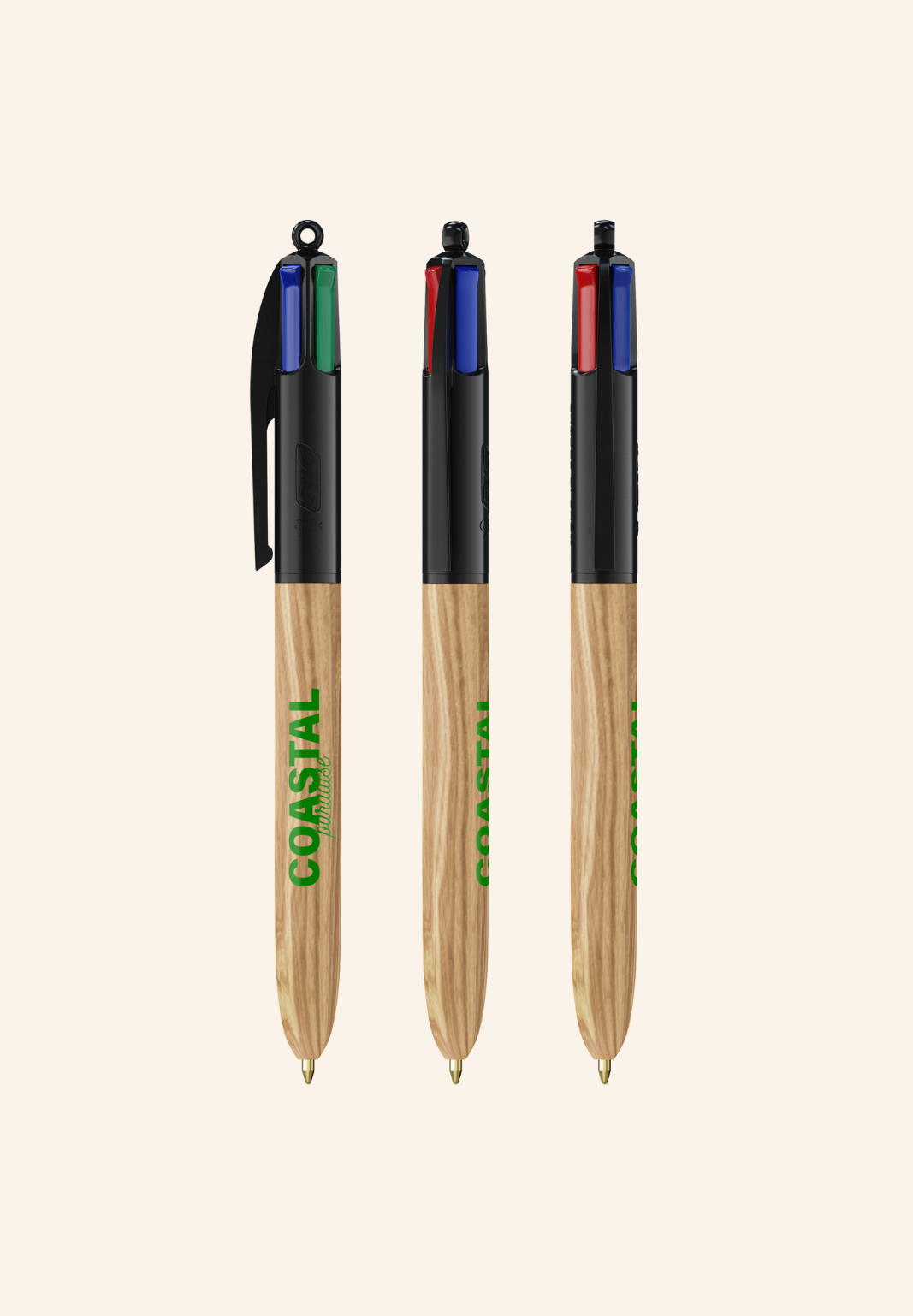 Stylo BIC 4 couleurs Waren Wood Style