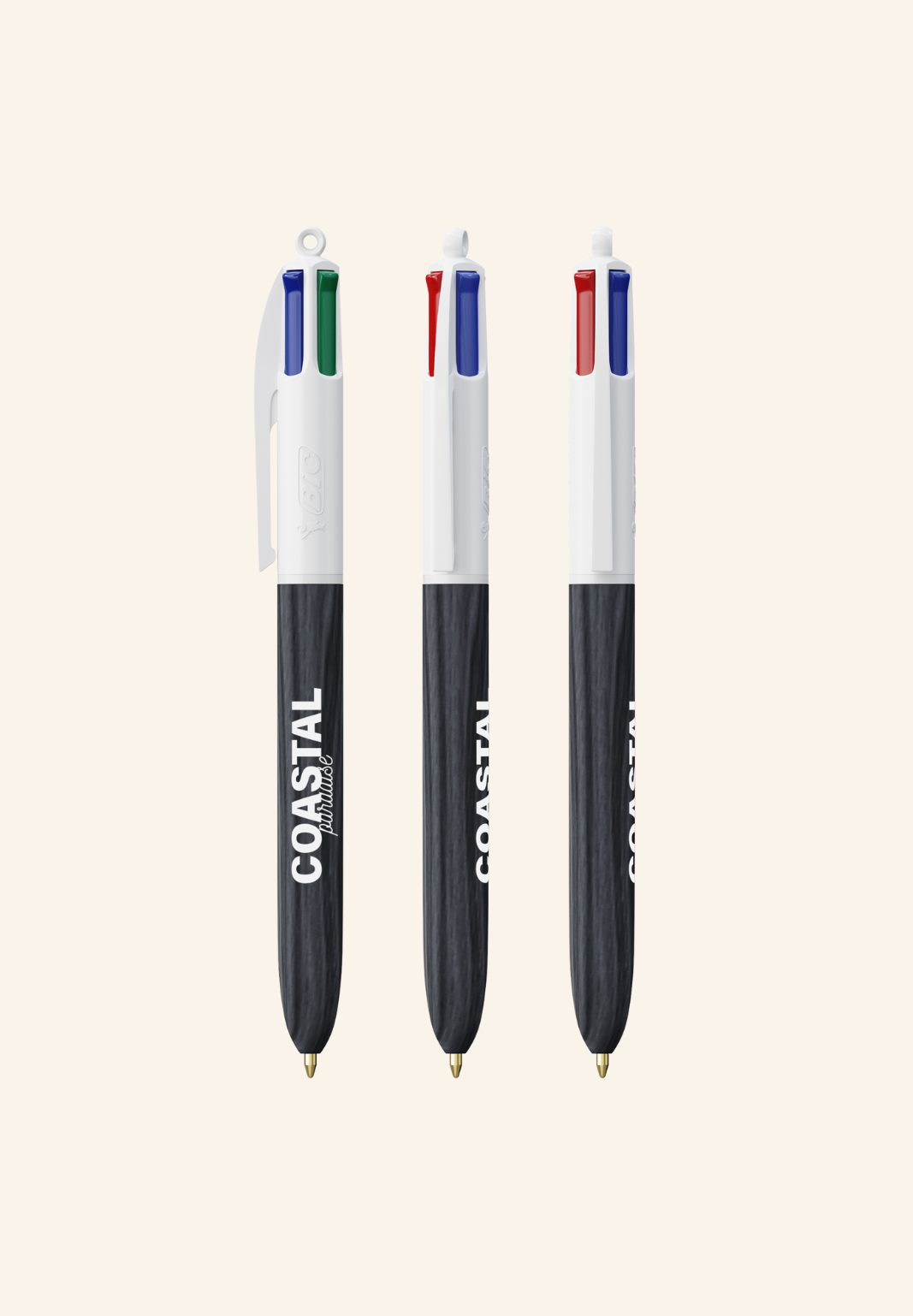 Stylo BIC 4 couleurs Waren Wood Style