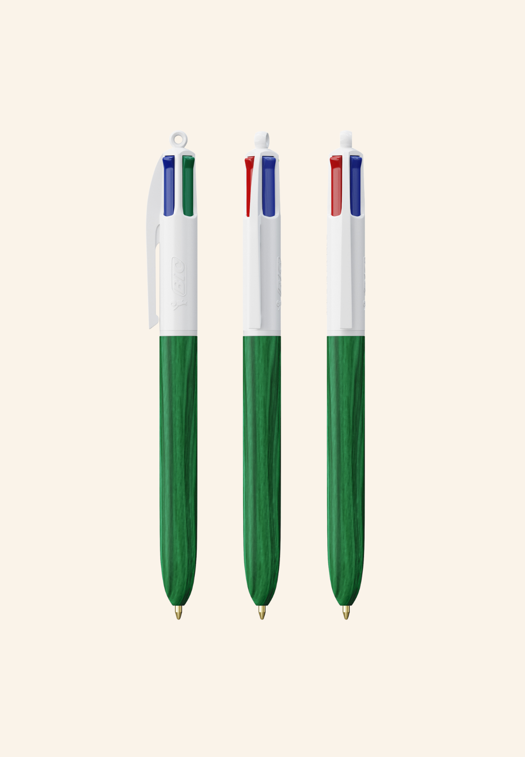 Stylo BIC 4 couleurs Waren Wood Style