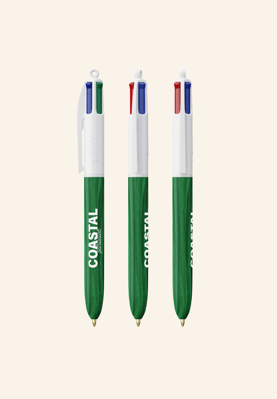 Stylo BIC 4 couleurs Waren Wood Style