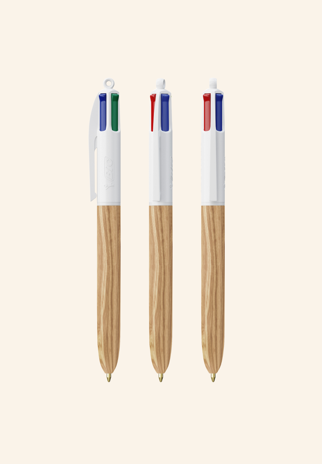 Stylo BIC 4 couleurs Waren Wood Style