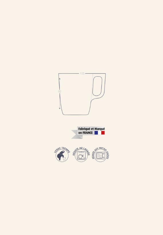 Mug Verre 25 cl Jackie