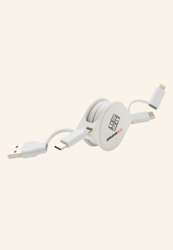 Cable 6 en 1 en TPE et plastique recyclé RCS Thélio