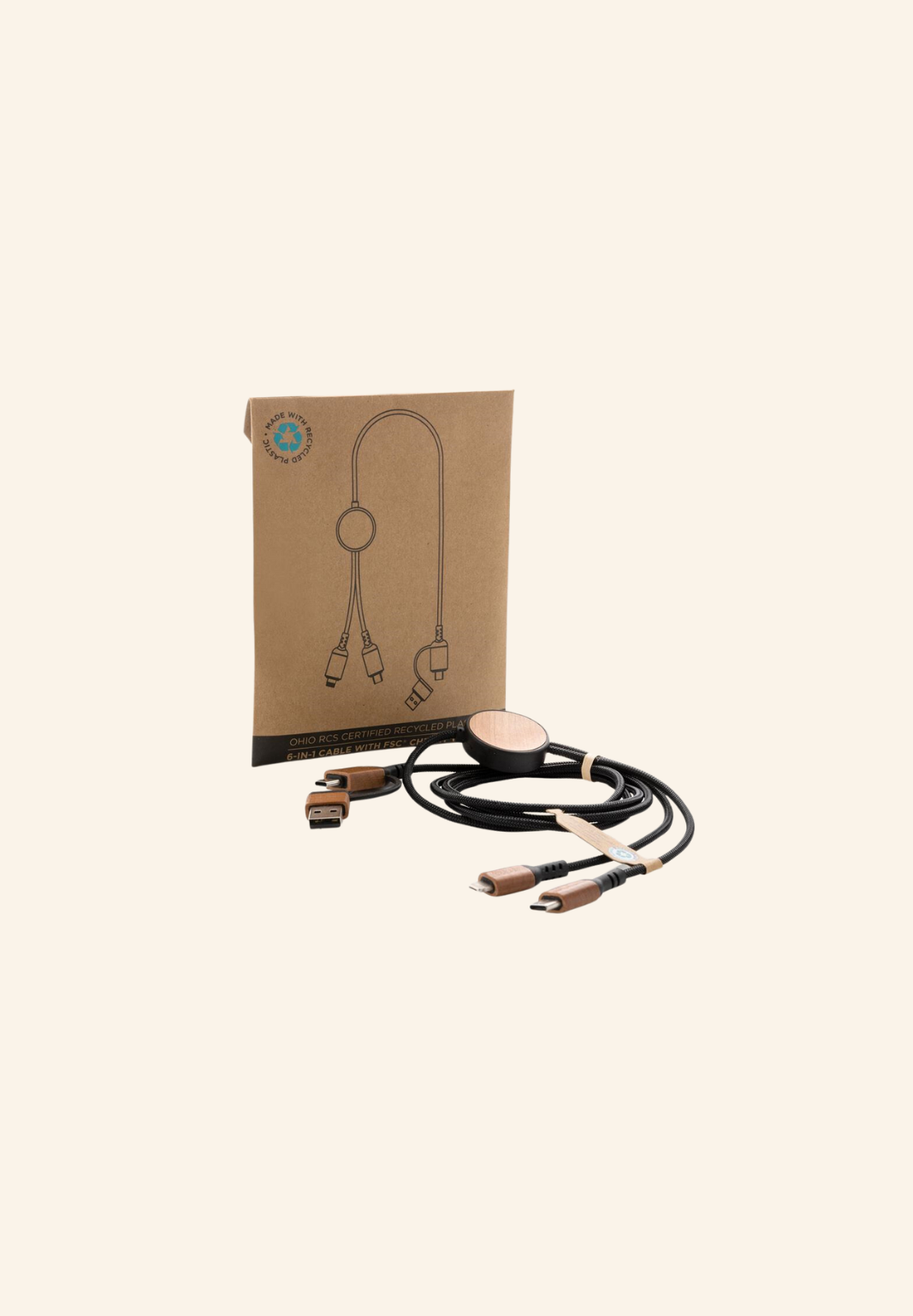 Câble USB 120 cm 6-en-1 Evan