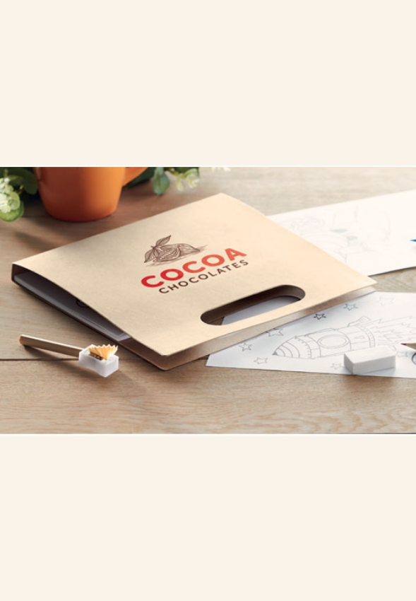 Set de coloriage enfants en papier recyclé Pimto