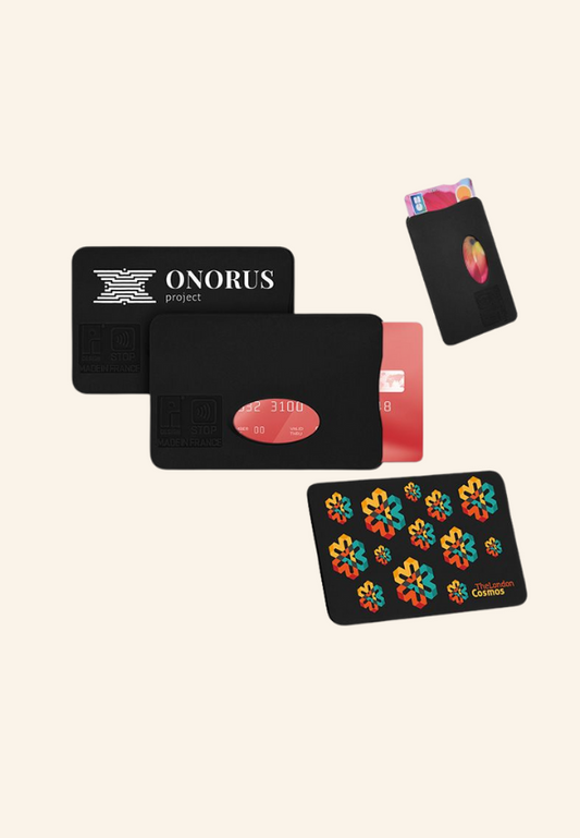 PROTEGE CARTE DE CREDIT EN MATIERE RECYCLEE AVEC BLINDAGE ANTI RFID