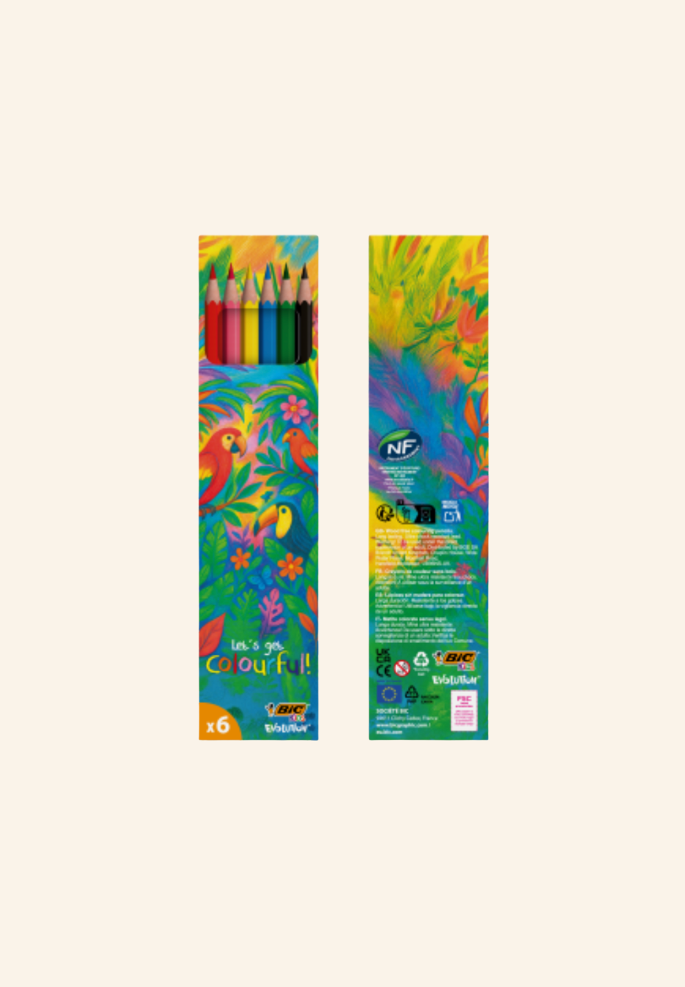 Set de coloriage BIC® Kids Evolution 6 crayons