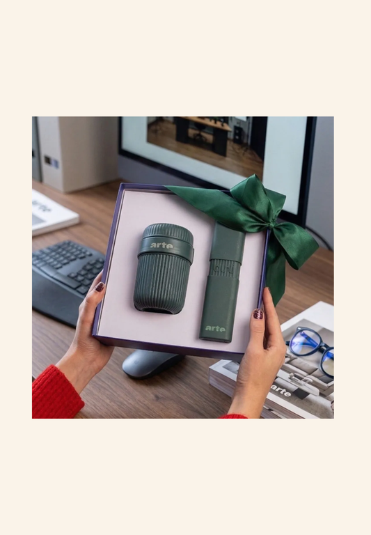 Coffret pause nomade bini avec mug et couverts Oréa