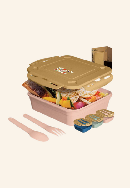 BOITE REPAS 1.2 L AVEC COUVERCLE, CUILLERE ET FOURCHETTE
