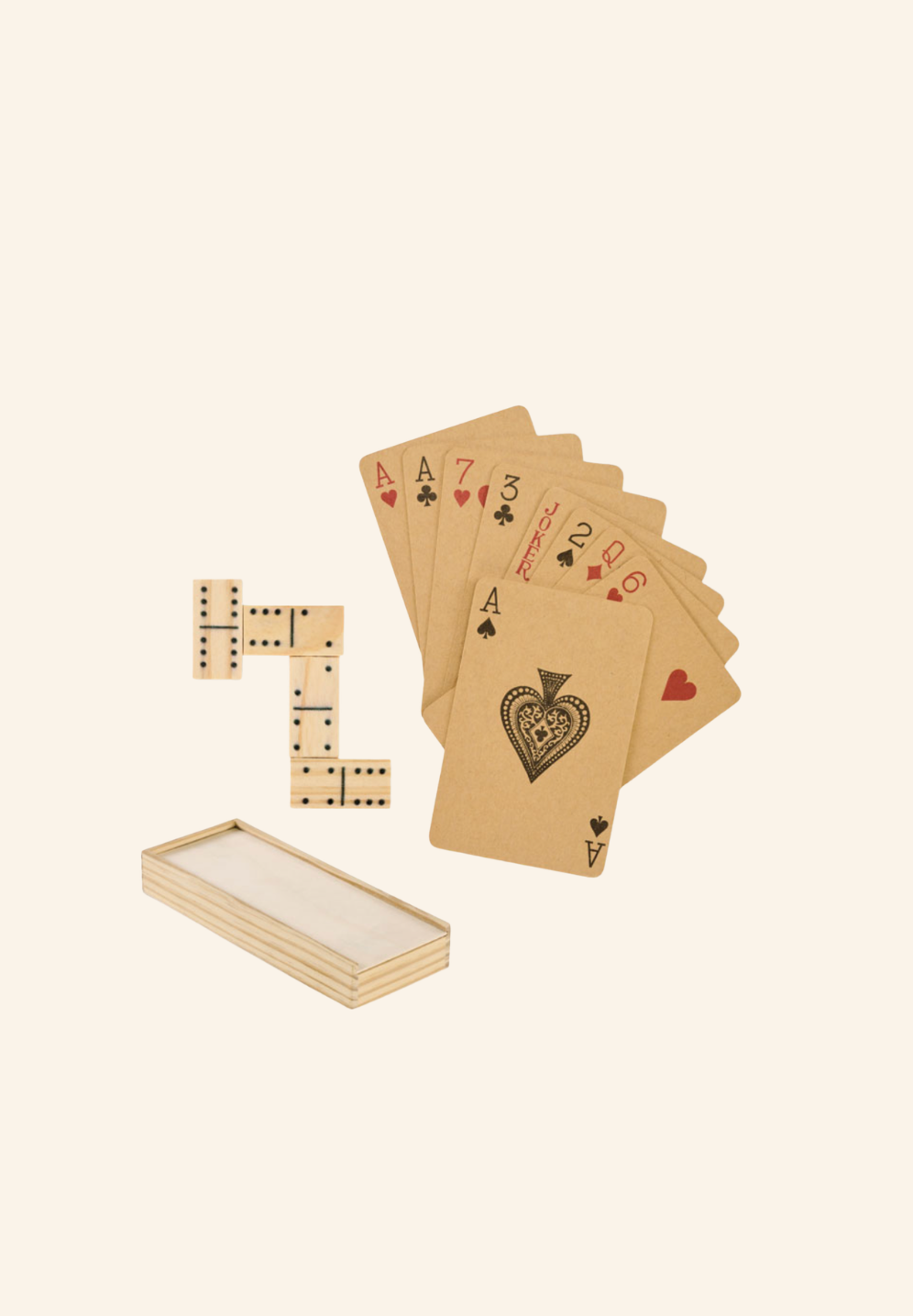 Jeu de dominos et cartes en bois Domi