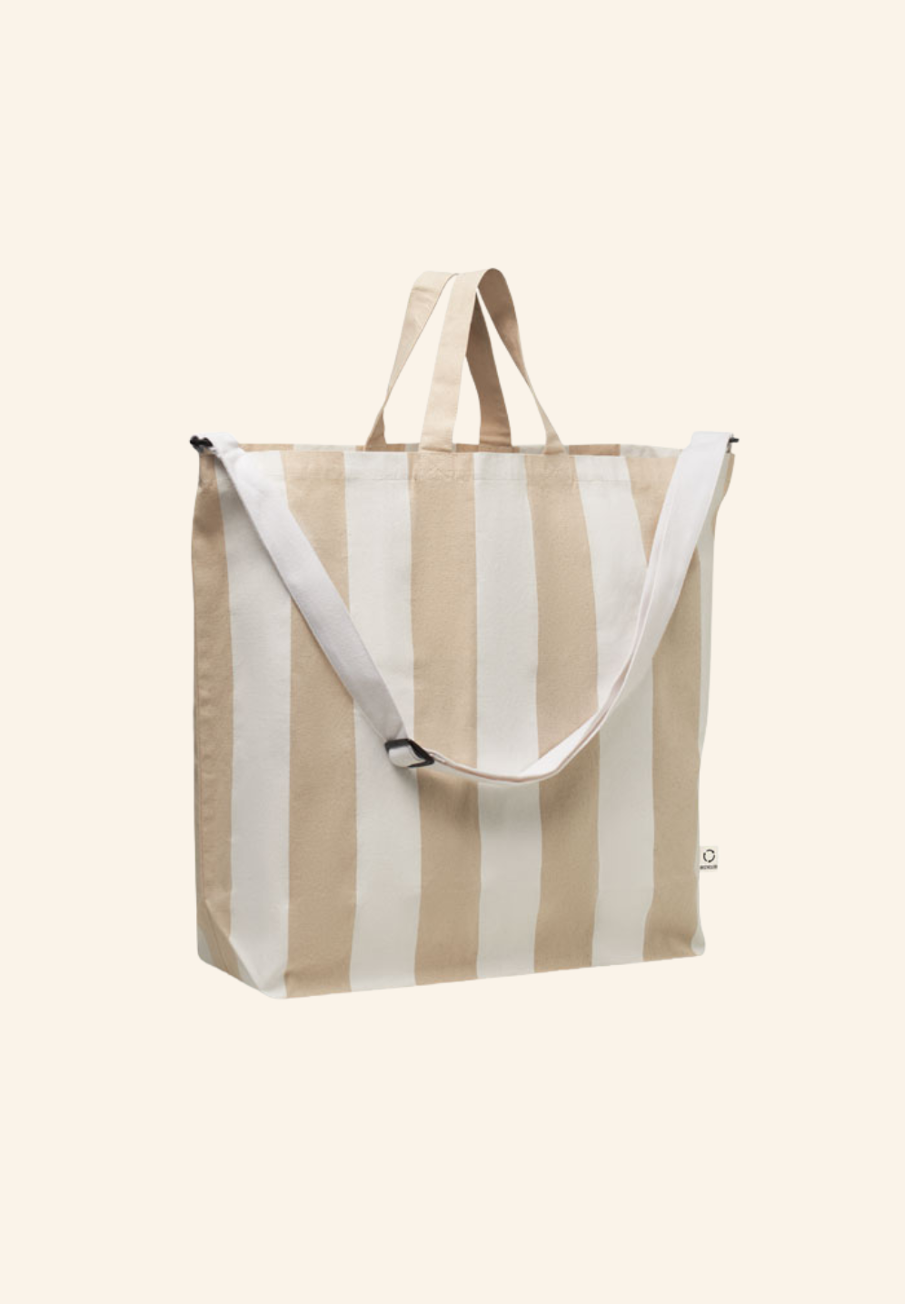 Sac de plage rayé en coton recyclé LAGUNA