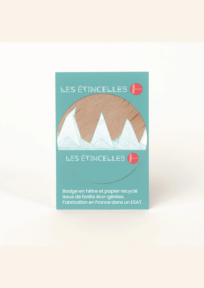 Badge Rond en bois Yoshi