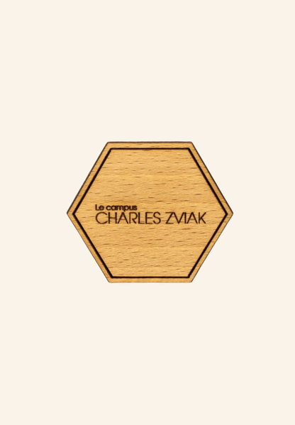 Badge en bois sur mesure broche NOÉ