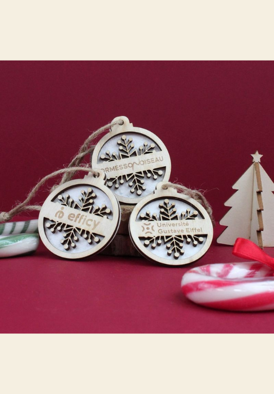 Boule de Noël graines et bois