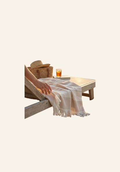 Fouta en coton biologique AXELINE
