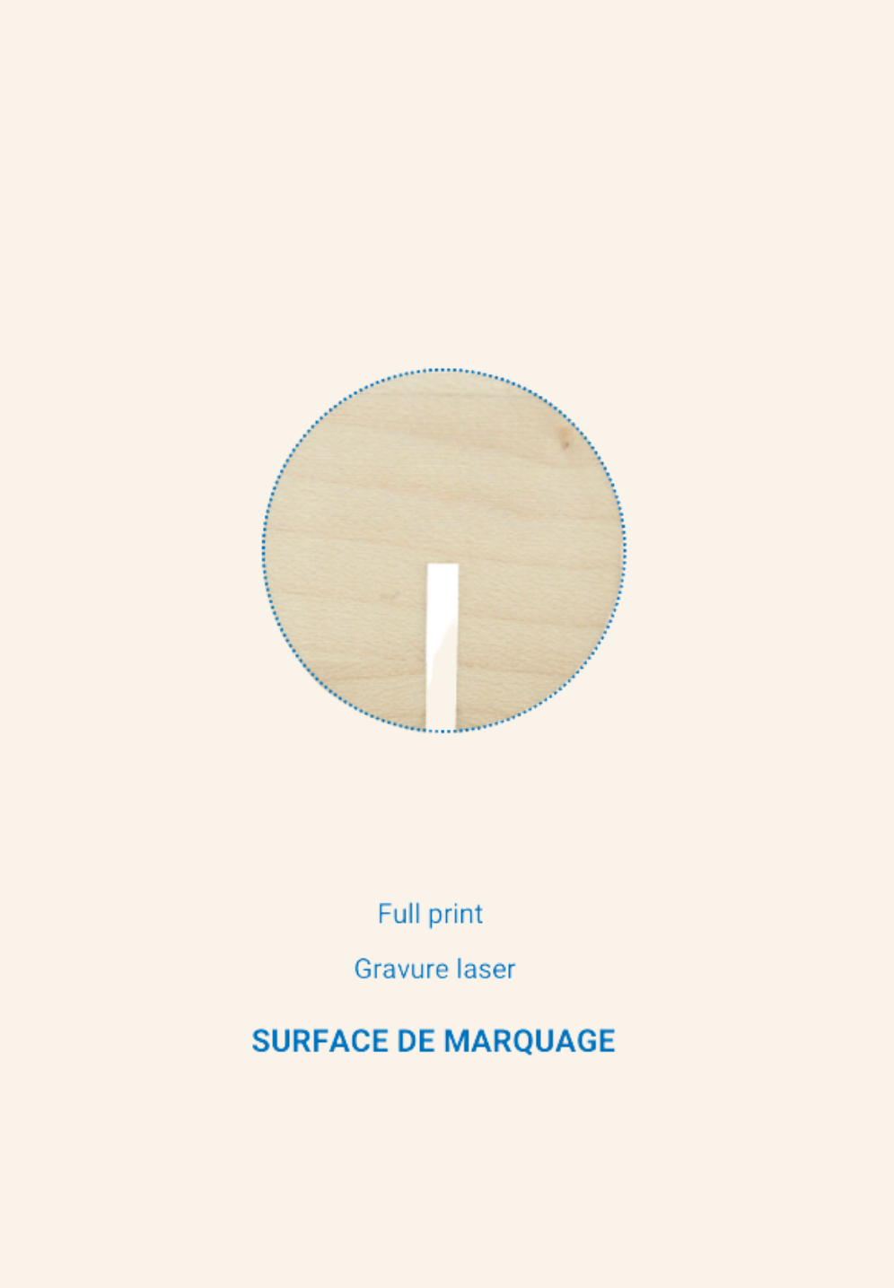 Marque-verres français en bois