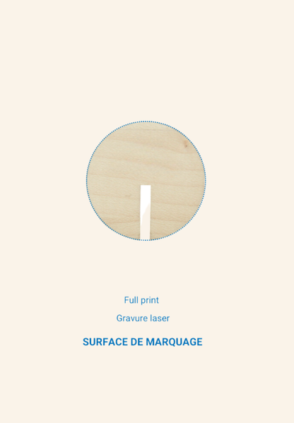 Marque-verres français en bois