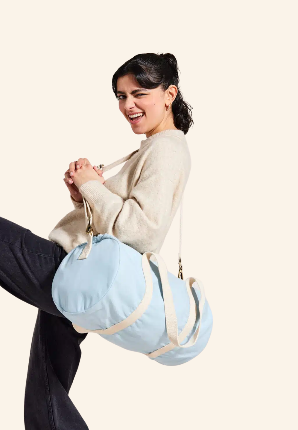 Sac polochon avec bandoulière en coton bio Sam studiobyhindbag