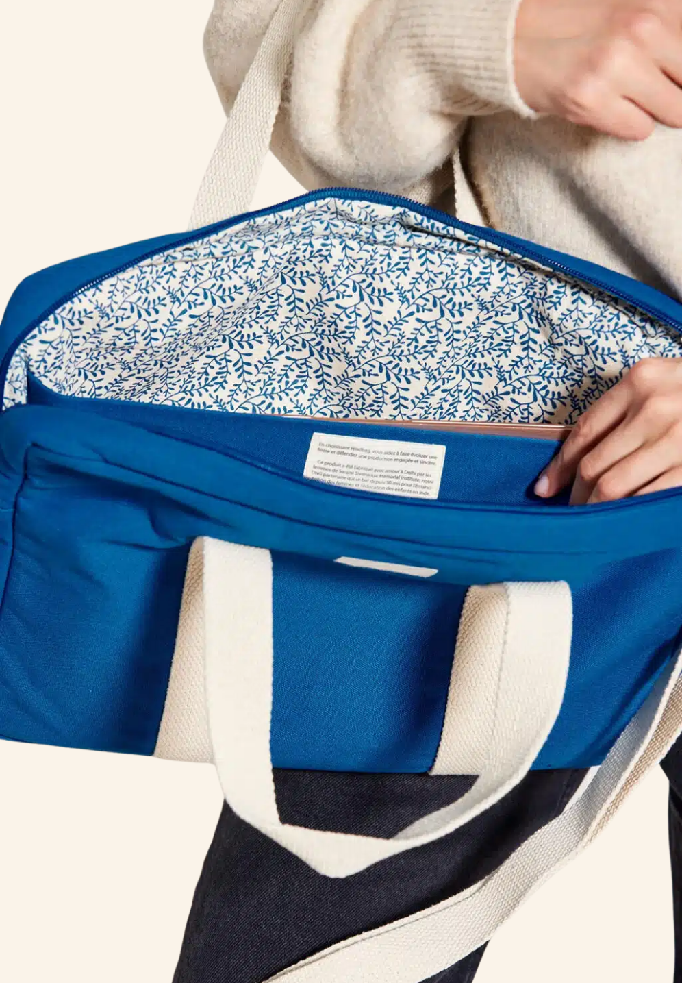Sac ordinateur en coton bio Luis studiobyhindbag