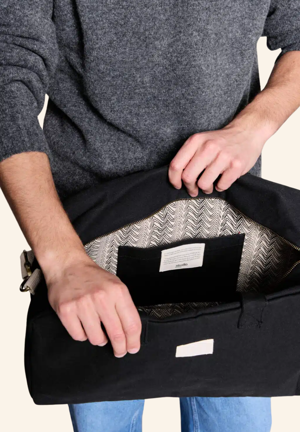 Sac Bowling en coton bio Hugo studiobyhindbag
