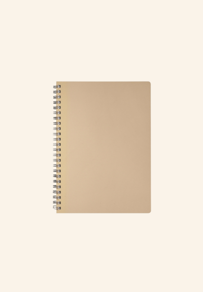 Cahier spirale A5 en cuir recyclé LIBER