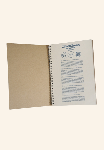 Cahier A5 rig. en carton recyclé FRENCHIE