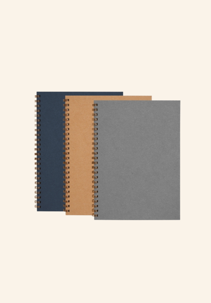 Cahier spirale A5 en carton recyclé MEMENTO